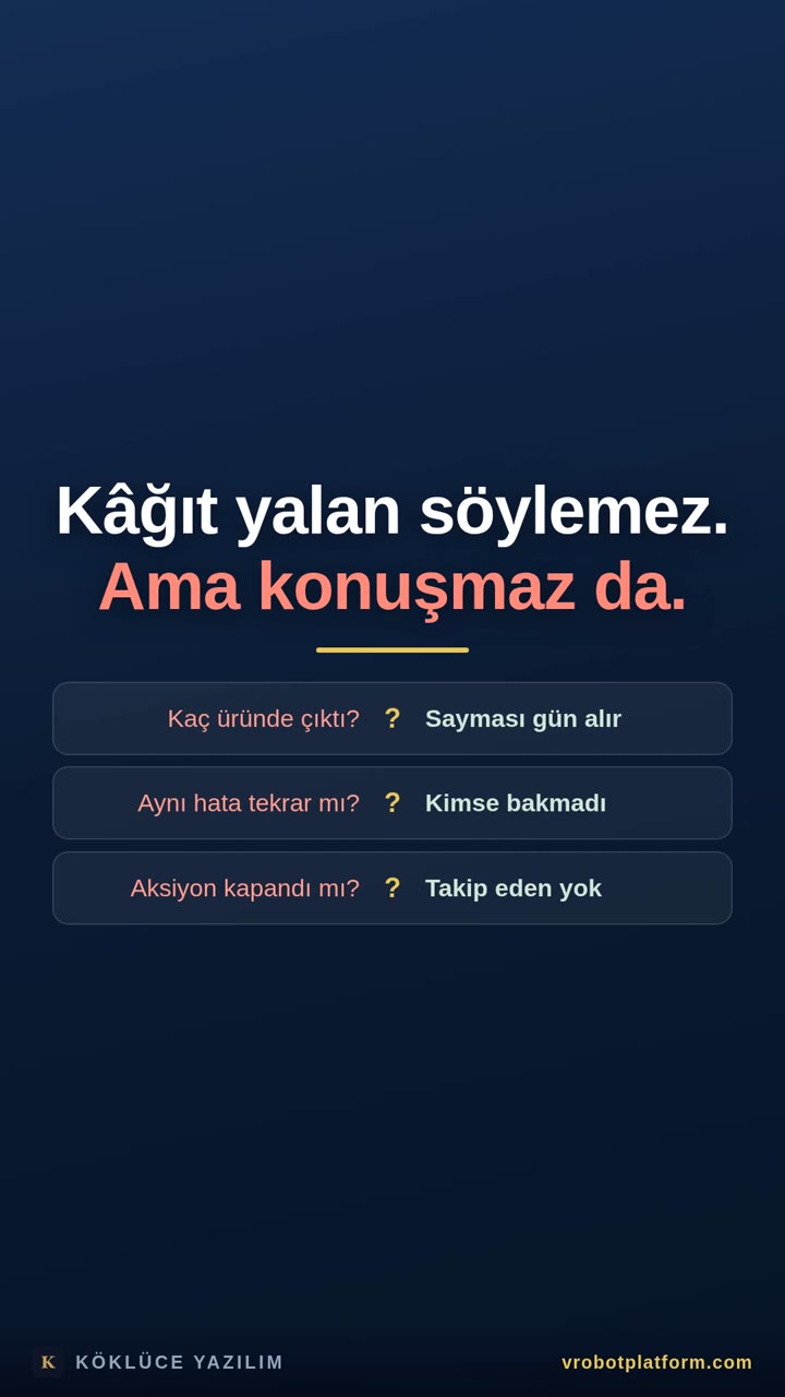 Kalite kâğıtta kalırsa — denetim sabahı klasör aramak