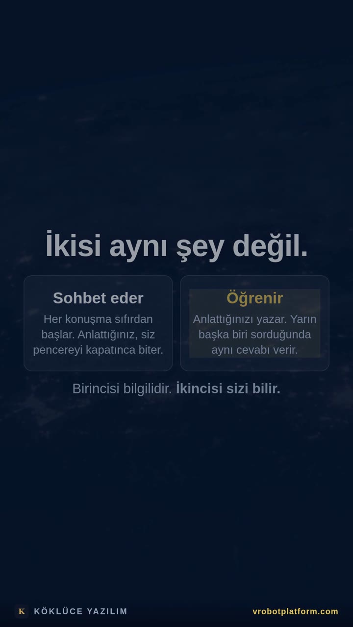 Sohbet etmek başka, öğrenmek başka — öğrenen yapay zekânın farkı