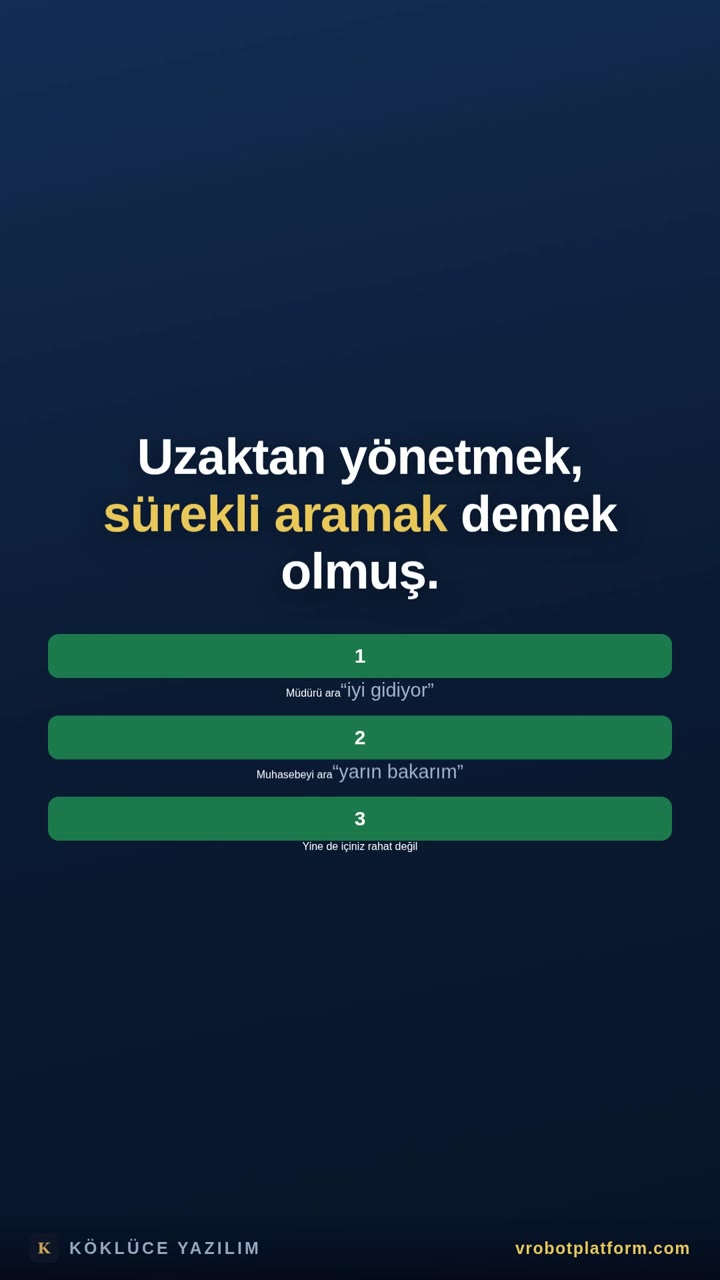 Patron tatilde — fabrikayı görmek için orada olmak şart mı
